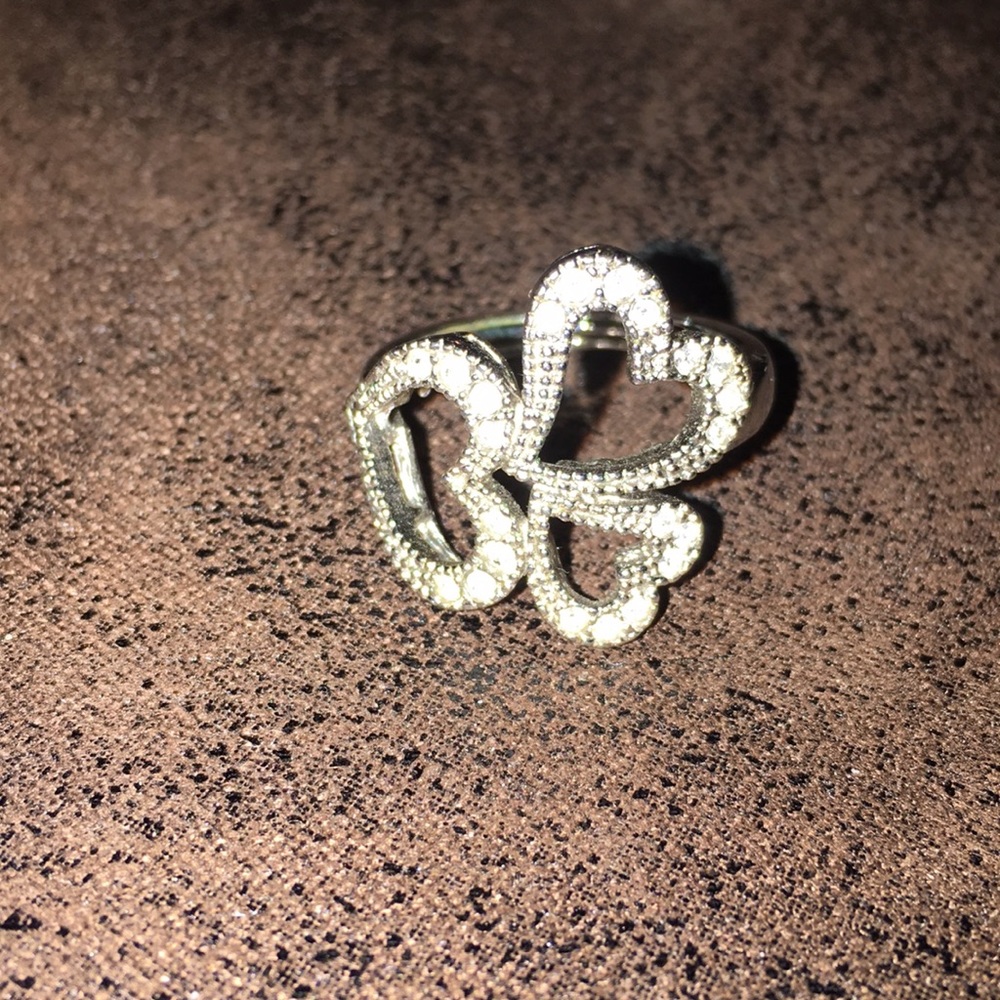 Tri-heart Ring Sterling Silver